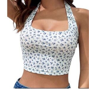 [SHEIN] Floral Print Halter Top
